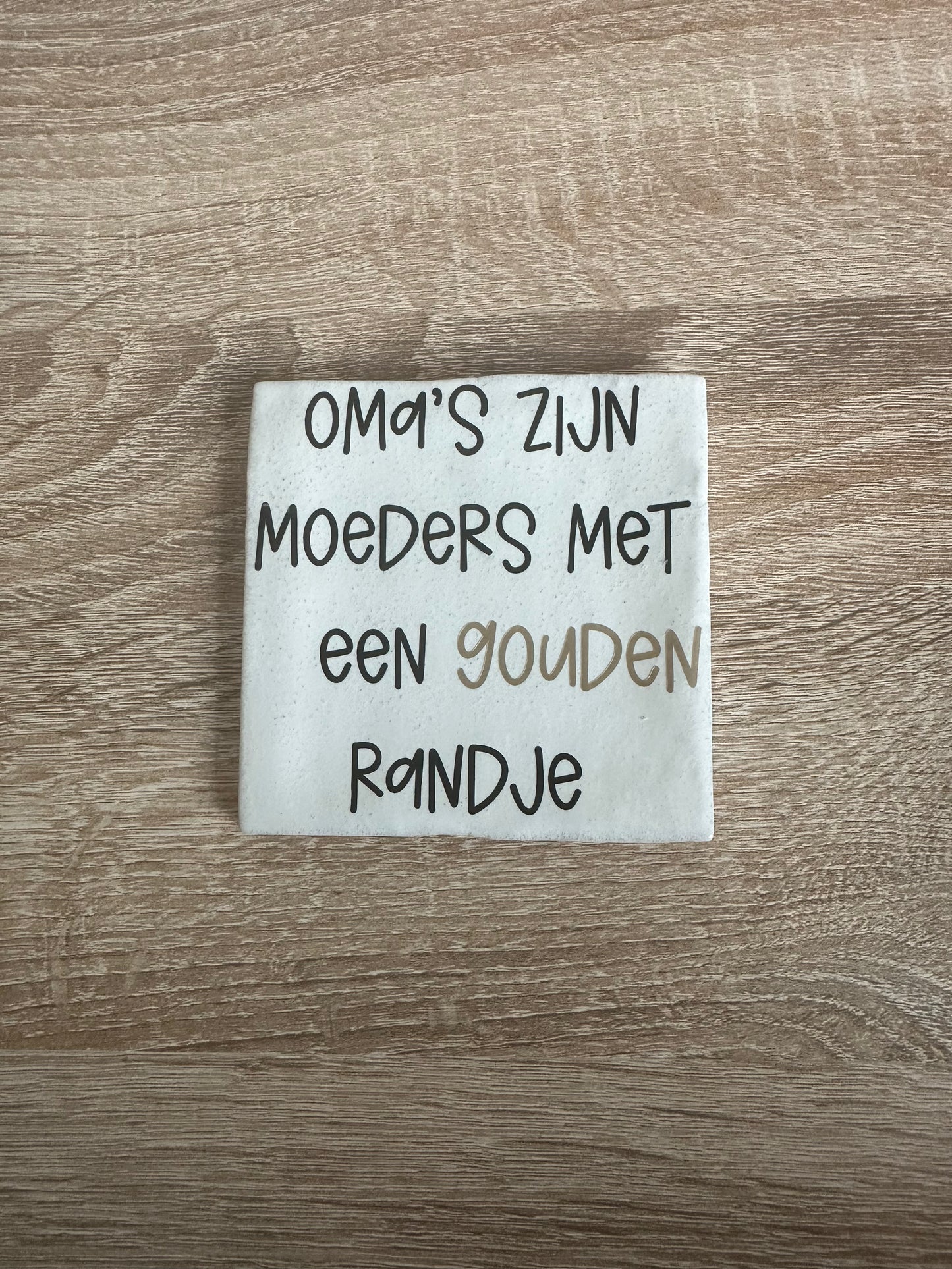 Tegeltje met tekst en/of afbeelding