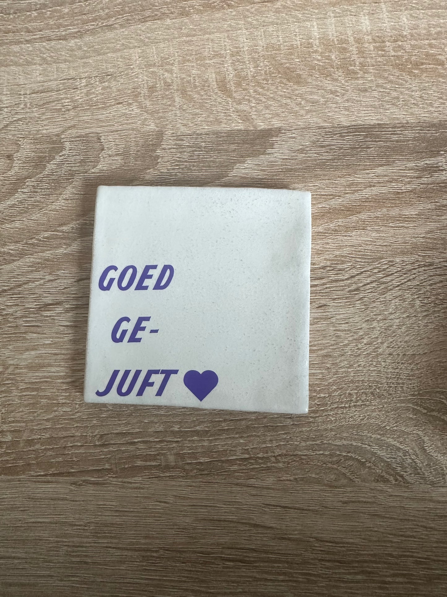 Tegeltje met tekst en/of afbeelding