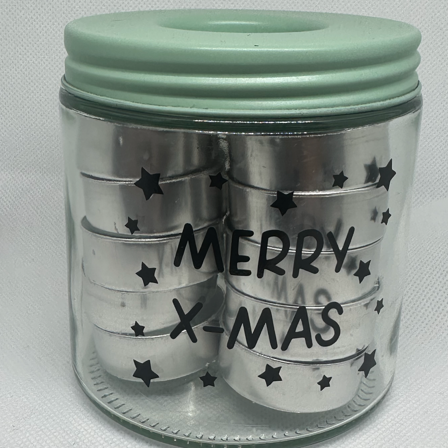 Pot met waxinelichtjes - Merry Christmas