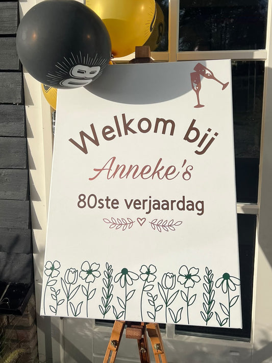 Gepersonaliseerd welkomsbord