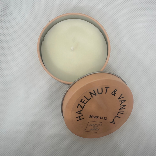 Geurkaars in blik - Hazelnut & Vanilla