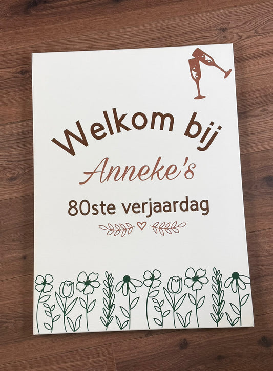 Gepersonaliseerd welkomsbord